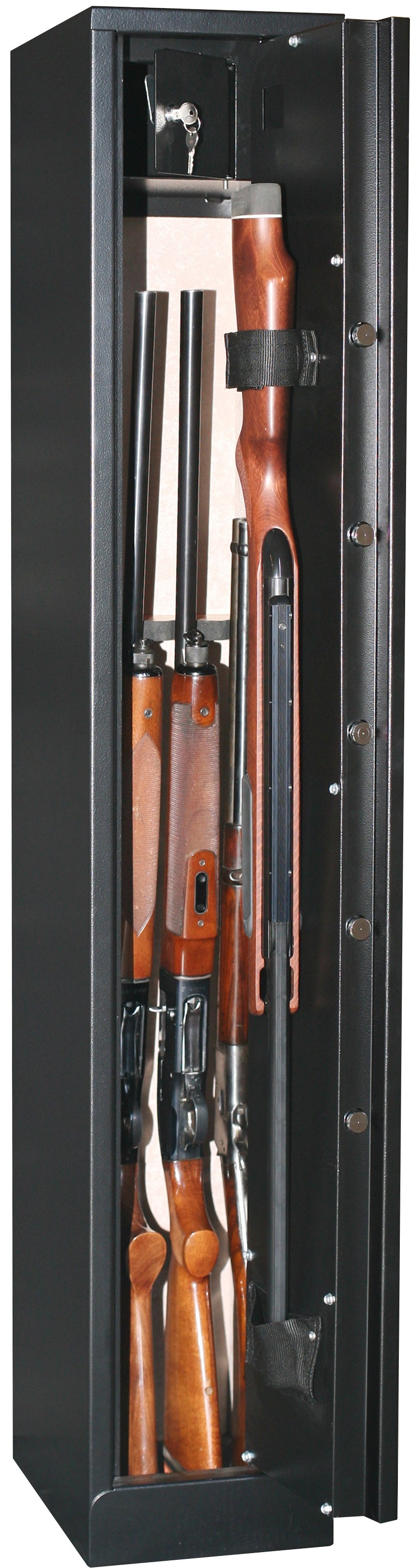 Armoire à fusils - 5 fusils avec lunette - Coffre intérieur - INFAC SENTINEL SD5 - Lecoffrefort.com