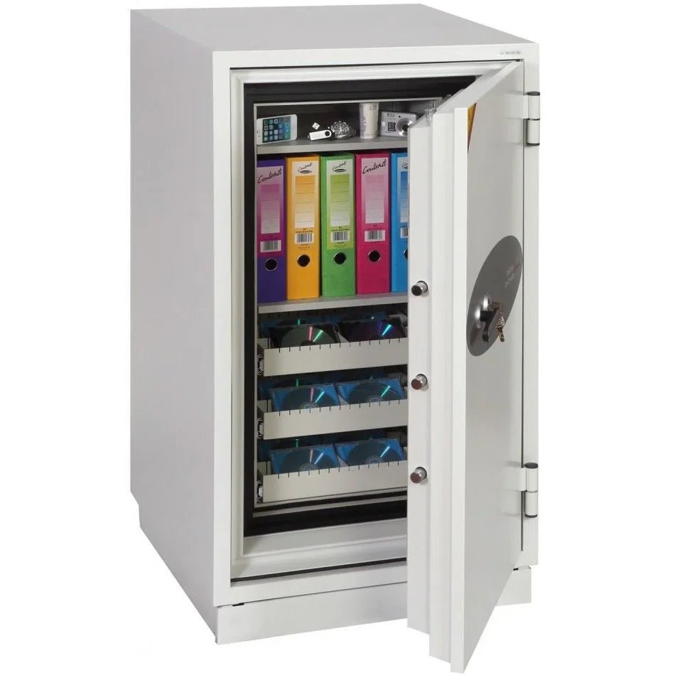 Armoire forte ignifuge 2 H - 2 étagères 5 plateaux multimedia - PHOENIX DATA COMMANDER DS4621 - Lecoffrefort.com