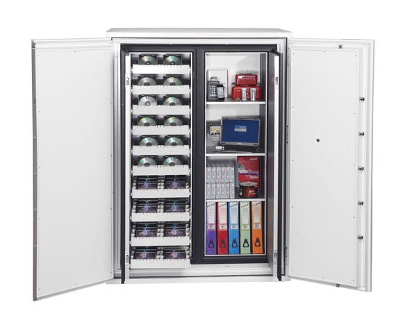 Armoire forte ignifuge 2 H - 2 étagères 5 plateaux multimedia - PHOENIX DATA COMMANDER DS4623 - Lecoffrefort.com