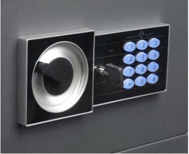 Coffre fort de sécurité - Serrure électronique + clé de sécours - HARTMANN ESSENTIAL SECURITY HES 15 - Lecoffrefort.com