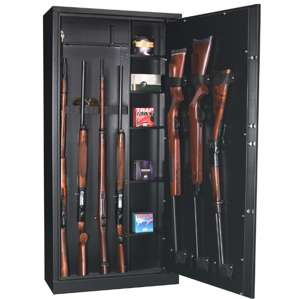 Armoire 15 fusils ou 11 fusil et 5 étagères + coffret interne - Serrure à clé - FORTIFY DELTA 15