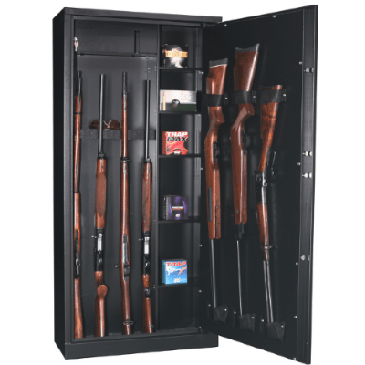 Armoire 15 fusils ou 11 fusil et 5 étagères + coffret interne - Serrure à clé - FORTIFY DELTA 15 - Lecoffrefort.com