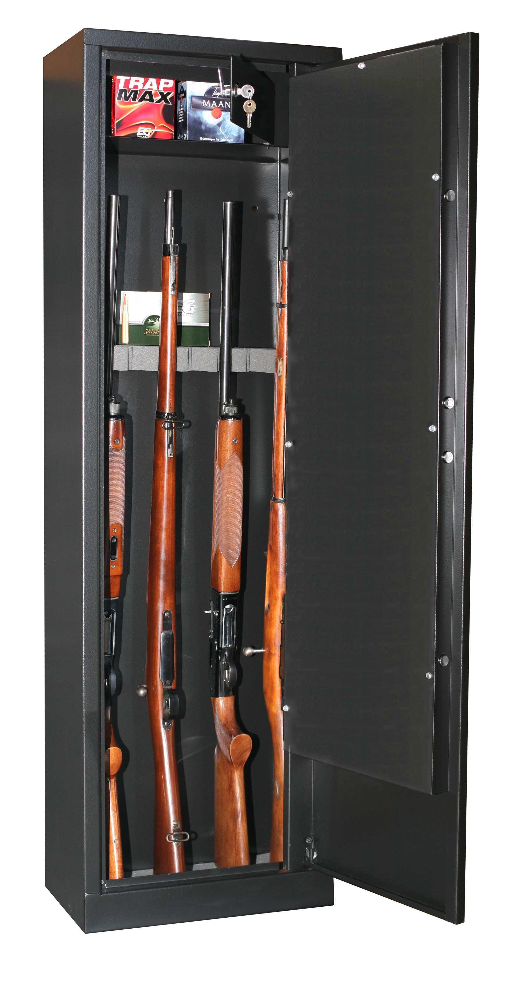 Armoire 8 fusils + coffret interne - Serrure à clé - FORTIFY DELTA 8 - Lecoffrefort.com
