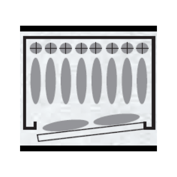 Armoire à fusils - 10 fusils - 8 armes avec lunette + 2 dans la porte - coffre intérieur - serrure à clé - EN 14450 CLASSE S1 - Infac Classic CT10 - armoire à fusils - Lecoffrefort.com