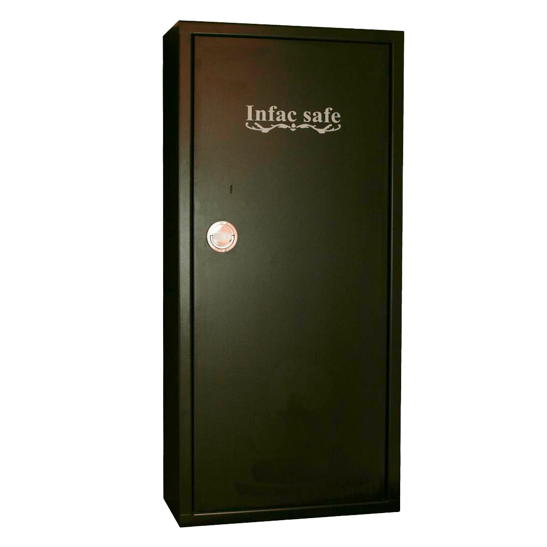 Armoire à fusils - 14 armes - 11 armes avec lunette + 3 dans la porte - coffre intérieur - Serrure électronique - EN 14450 CLASSE S1 - Infac Classic CT - 14 - ELEC - Lecoffrefort.com