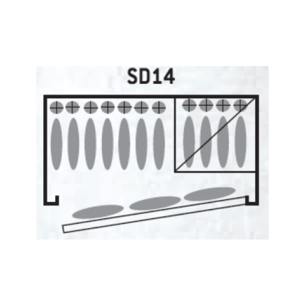 Armoire à fusils - 14 armes avec lunette - Coffre intérieur - INFAC SENTINEL SD14 - armoire à fusils - Lecoffrefort.com