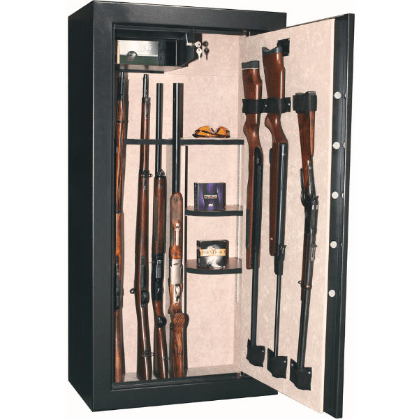 Armoire à fusils XL Classe S1 - 16 à 24 armes avec lunettes - coffre et étagères inclus - modulable - INFAC PRESIDENTIAL PT23 - Lecoffrefort.com