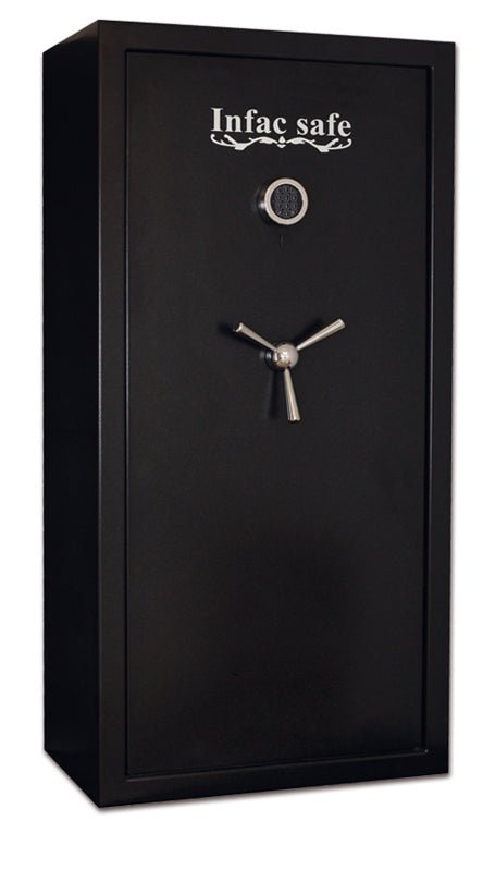 Armoire à fusils XL Classe S1 - 24 armes avec lunettes - coffre et étagères inclus - INFAC PRESIDENTIAL PT23 - Lecoffrefort.com