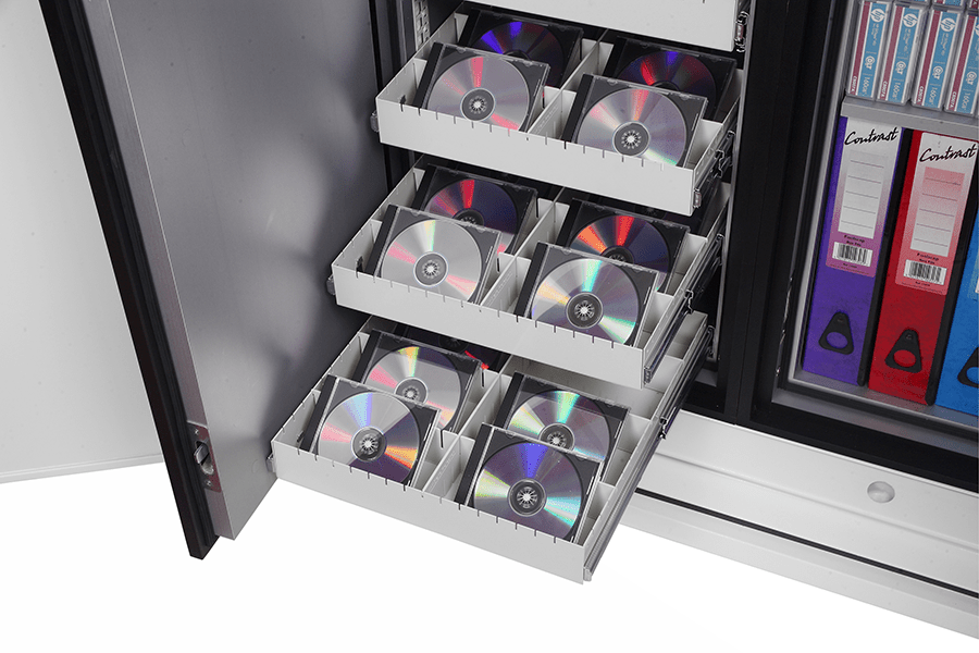 Armoire forte ignifuge 2 H - 2 étagères 5 plateaux multimedia - PHOENIX DATA COMMANDER DS4621 - Lecoffrefort.com