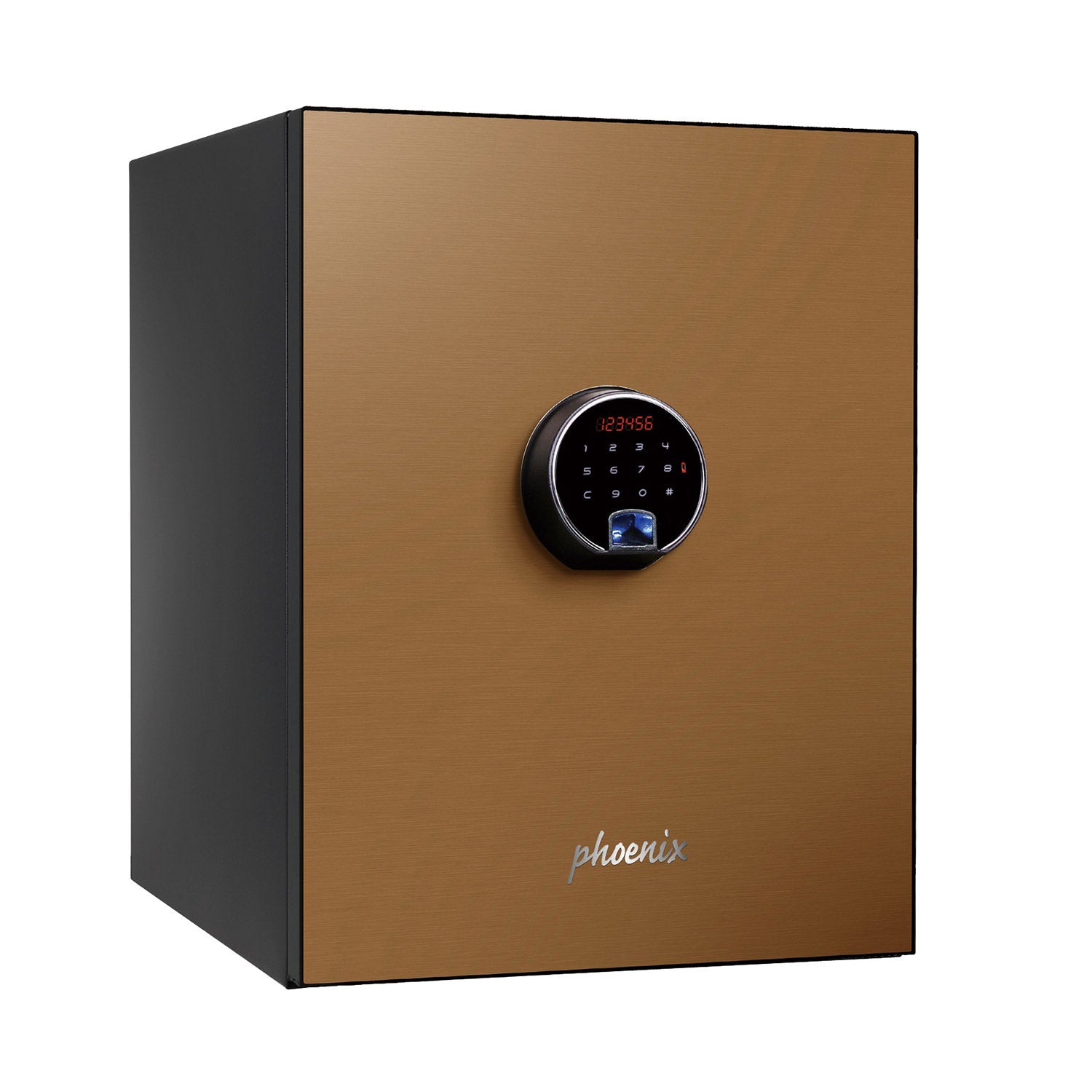 Coffre fort de Luxe ignifuge avec panneau de porte doré et serrure électronique - PHOENIX SPECTRUM LS6001FG - Lecoffrefort.com